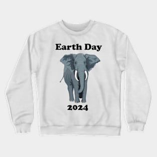 Earth Day Elephant 2024 Crewneck Sweatshirt